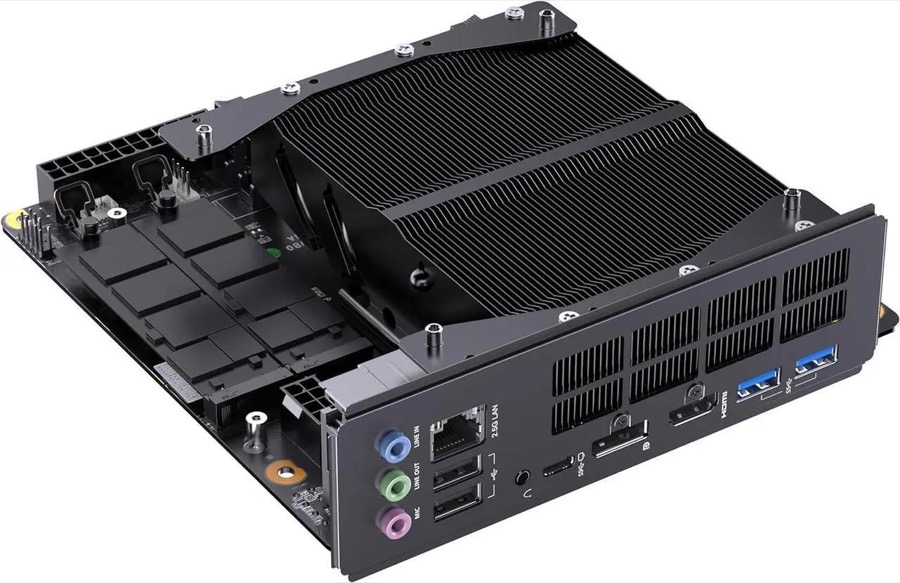 MINISFORUM BD895i SE Mini PC Motherboard AMD Ryzen 9 8945HX(16C/32T) Gaming Computer Without RAM/SSD/OS, 2X DDR5 SODIMM Slots, 2X PCIe4.0 SSD, M.2 2230 Key E Slot, HDMI+DP+USB-C Triple Video Outputs